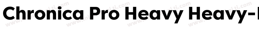 Chronica Pro Heavy Heavy字体转换